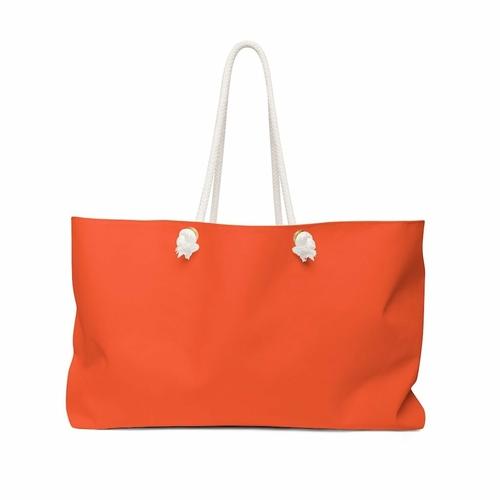 Grey Coco Handbags 24x13 Tote Bags, Bright Orange Weekender Tote Bag