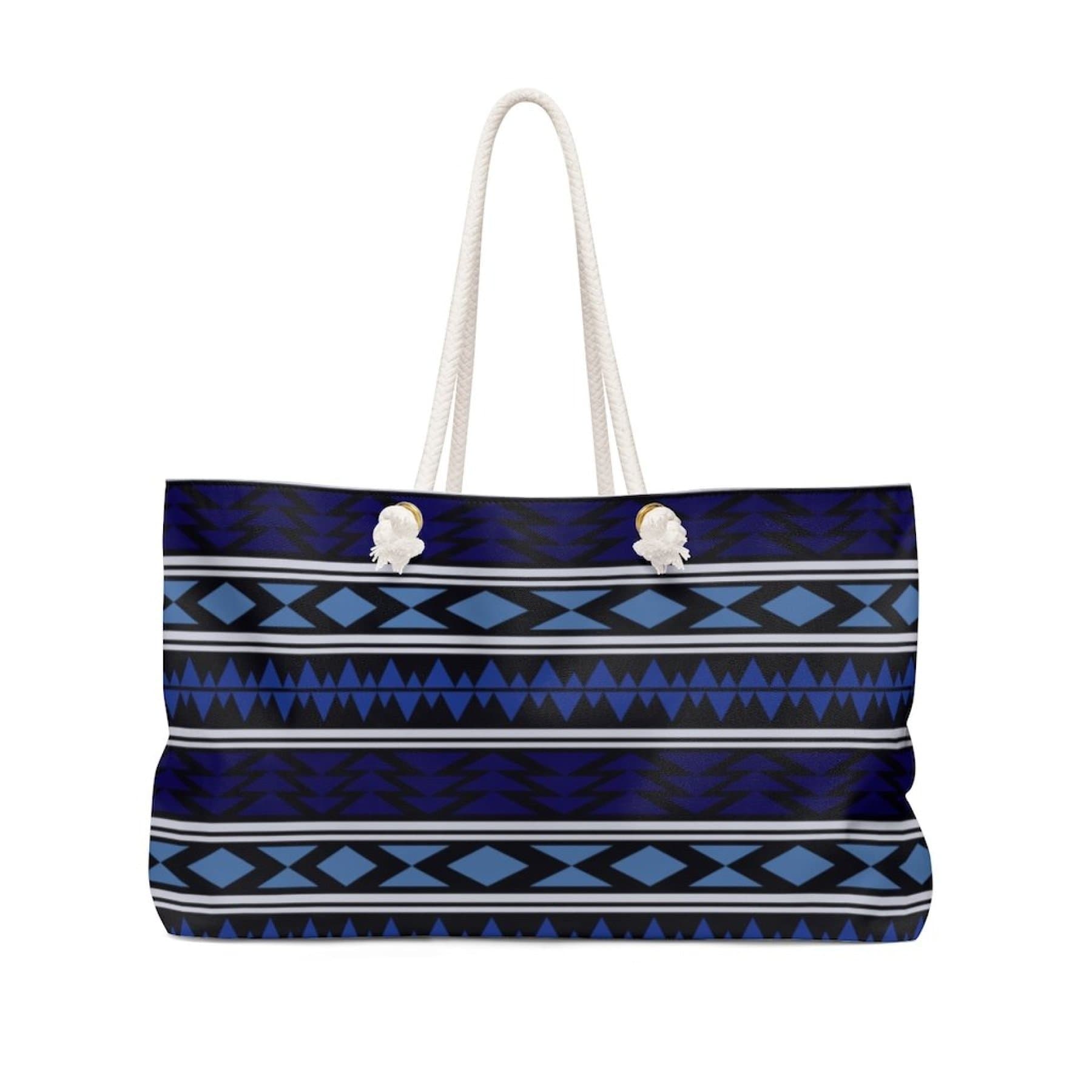 Grey Coco Handbags 24x13 Tote Bags, Dark Blue Bohemian Style Weekender Tote Bag