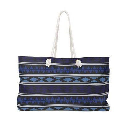 Grey Coco Handbags 24x13 Tote Bags, Dark Blue Bohemian Style Weekender Tote Bag