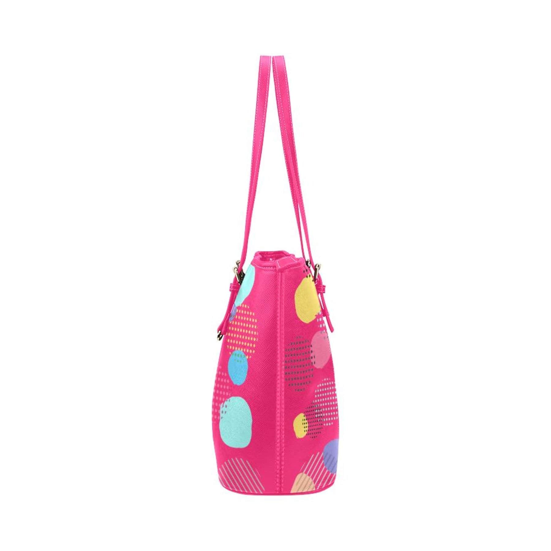 Grey Coco Handbags One Size Tote Bags, Multicolor Bubble Style Pink Leather Bag