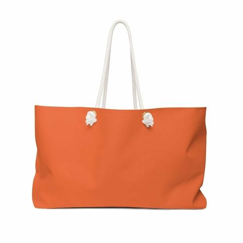 Grey Coco Handbags 24x13 Tote Bags, Orange Weekender Tote Bag