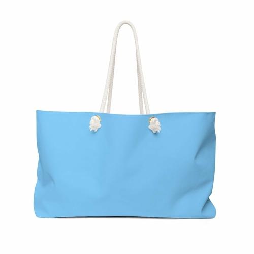 Grey Coco Handbags 24x13 Tote Bags, Sky Blue Weekender Tote Bag