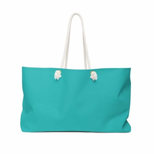 Grey Coco Handbags 24x13 Tote Bags, Teal Green Weekender Tote Bag