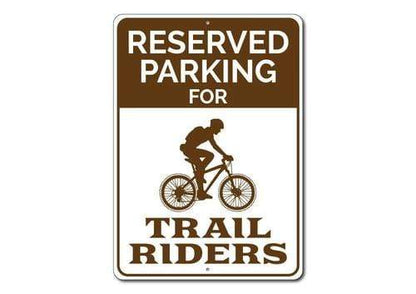 Orchid Eurybia Home Decor 12 x 18 inches Trail Rider Parking Sign
