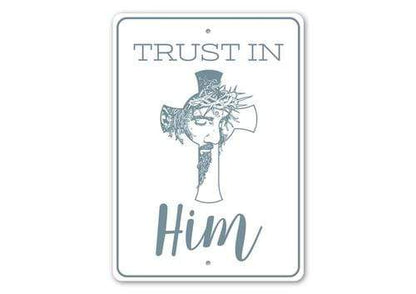 Orchid Eurybia Home Decor 12 x 18 inches Trust in Him Sign