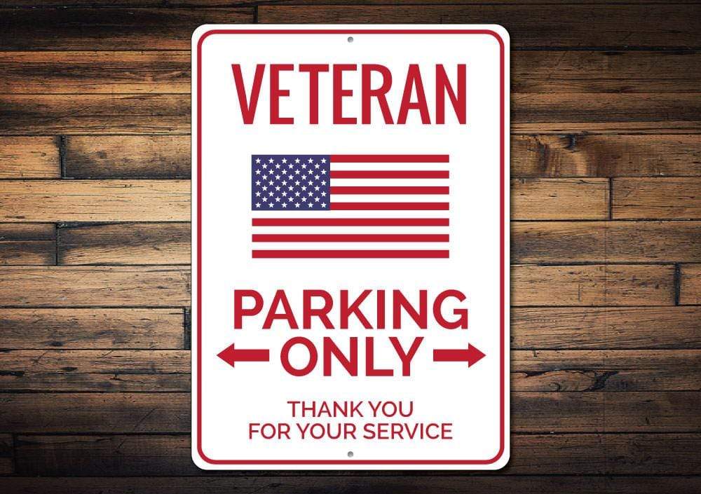 Orchid Eurybia Home Decor Veteran Parking Sign