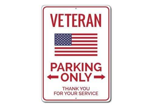 Orchid Eurybia Home Decor 10 x 14 inches Veteran Parking Sign