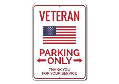 Orchid Eurybia Home Decor 10 x 14 inches Veteran Parking Sign