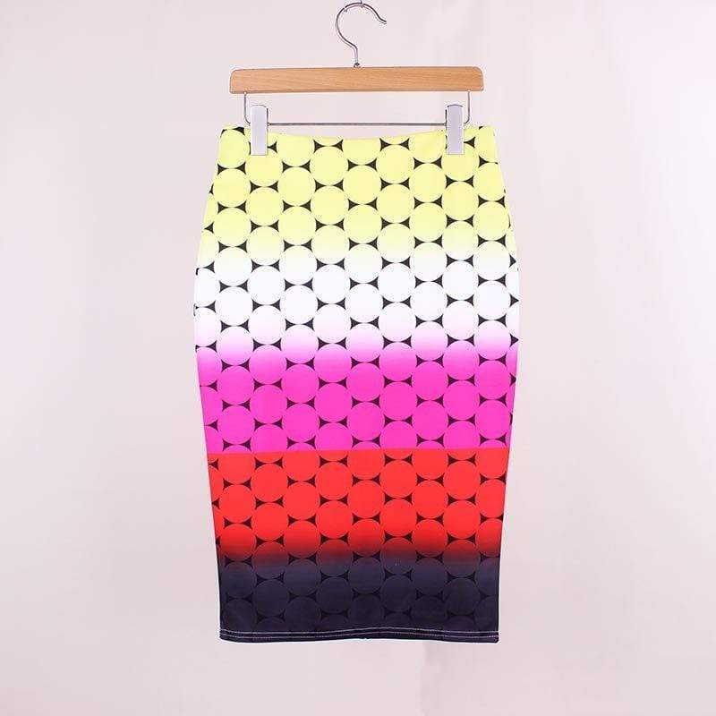hansleii WWP0013 / M Vintage Flower Pattern Middle Skirt