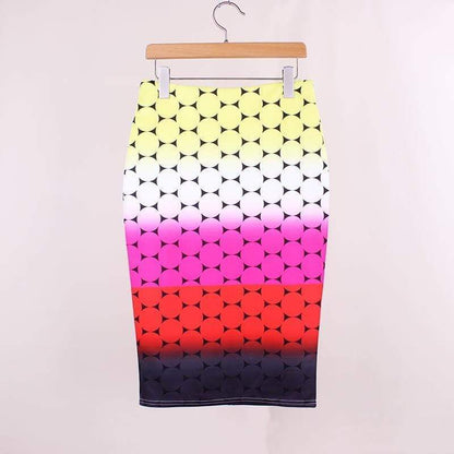 hansleii WWP0013 / M Vintage Flower Pattern Middle Skirt
