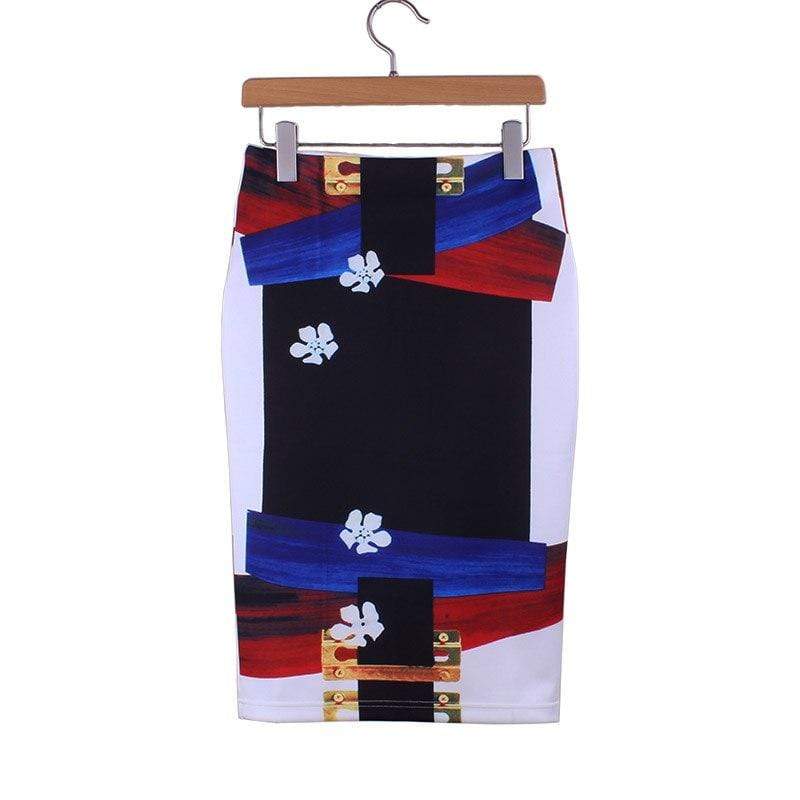 hansleii WWP0027 / M Vintage Flower Pattern Middle Skirt