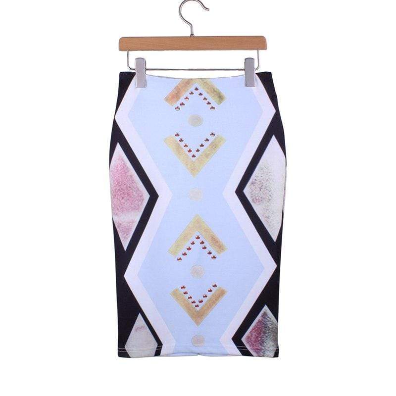 hansleii WWP0026 / M Vintage Flower Pattern Middle Skirt
