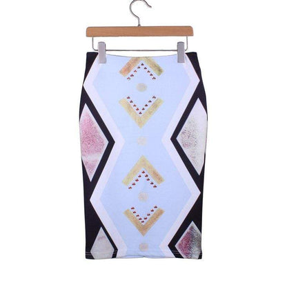 hansleii WWP0026 / M Vintage Flower Pattern Middle Skirt