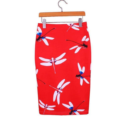 hansleii WWP0023 / M Vintage Flower Pattern Middle Skirt