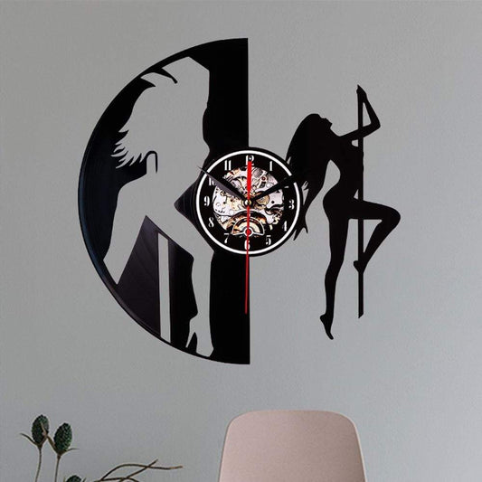 hansleii Vinyl 30cm X 30cm Vinyl Wall Clock Art Gift Room Modern Home Record Vintage Decoration  sep30