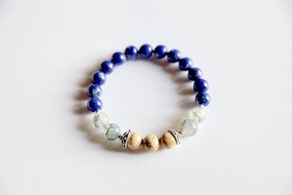 Purple Lily Jewelry & Watches Virgo Sign ~ Genuine Lapis Lazuli, Moss Agate &