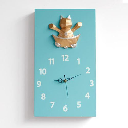 samauk Green Wall Clock Modern Design Wall Watches Home Decor Livingroom Decoration Accessories Modern Cartoon Best Christmas Present Clocks