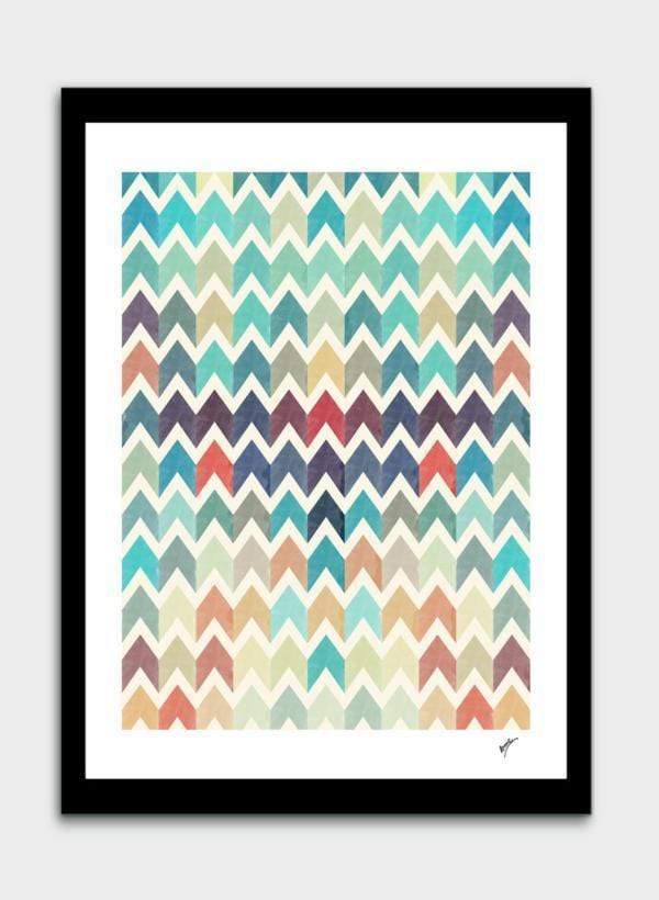 Scorpius Home Decor Watercolor Chevron Pattern II   Frame
