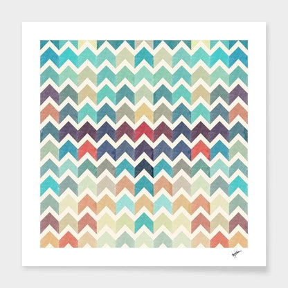 Scorpius Home Decor Watercolor Chevron Pattern II   Frame