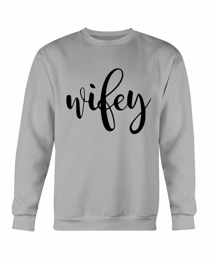 Red Alcestis Sweaters & Hoodies 2XL / Sports Grey / Gildan Crewneck Sweatshirt Wifey Sweatshirt