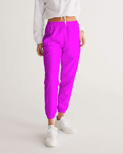 Grey Coco Activewear Womens Athletic Pants, Hot Pink Track Pants