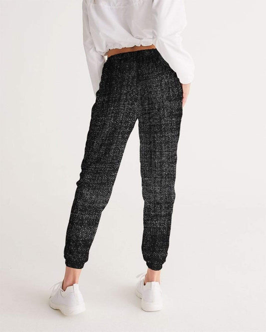 Grey Coco Activewear Womens Athletics, Black And Gray Distressed Style Track Pants