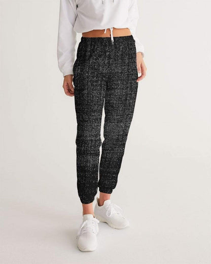 Grey Coco Activewear Womens Athletics, Black And Gray Distressed Style Track Pants