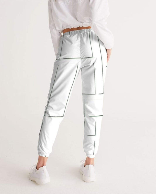 Grey Coco Activewear Womens Athletics, White And Gray Line Style Track Pants