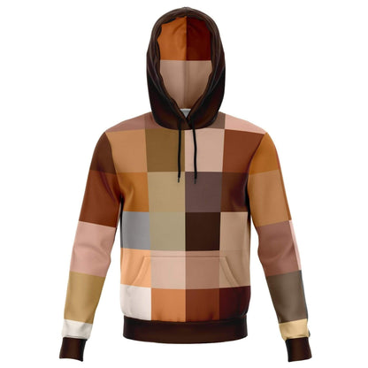 Grey Coco Activewear Womens Hoodies, Brown Natural Tones Graphic Style Hooded Sweatshirt