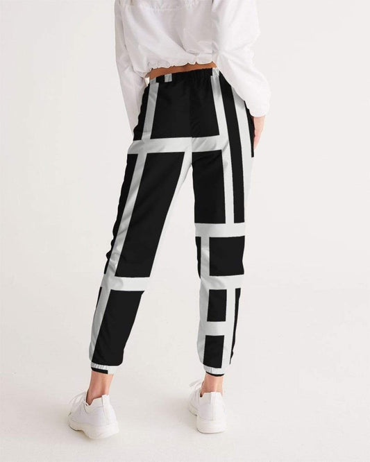 Grey Coco Activewear Womens Sportswear, Black And White Block Style Track Pants