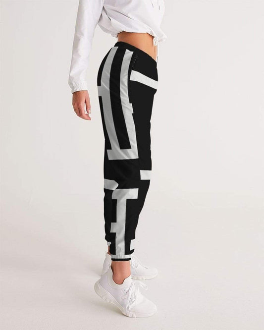 Grey Coco Activewear Womens Sportswear, Black And White Block Style Track Pants