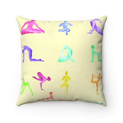 Yellow Pandora Home Decor Yoga Sanctuary Square Pillow