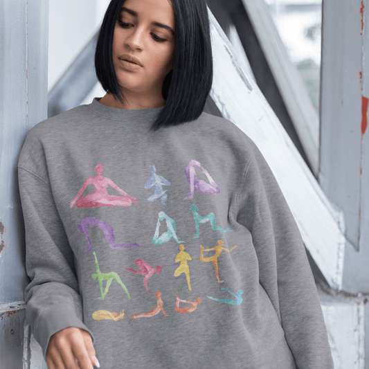 Yellow Pandora Sweaters & Hoodies Yoga Theme Crewneck Sweatshirt