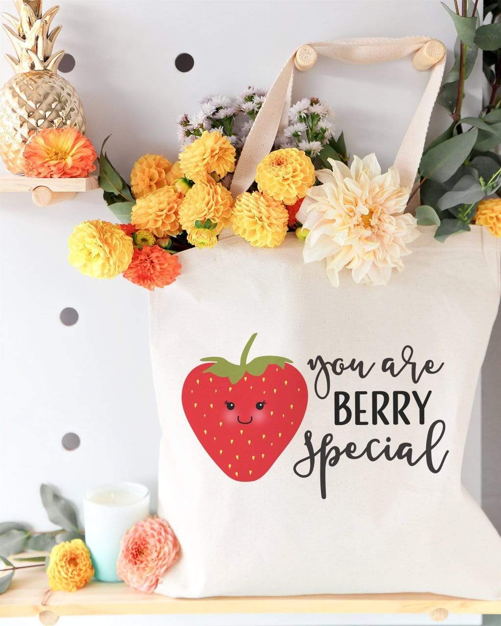 Turquoise Andromeda Totes & Beach Bags You Are Berry Special Tote Bag