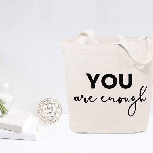 Turquoise Andromeda Totes & Beach Bags You Are Enough Tote Bag