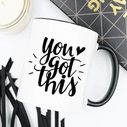 Magenta Shadow Home & Garden You Got This Mug, Inspirational Coffee Mug, Funny
