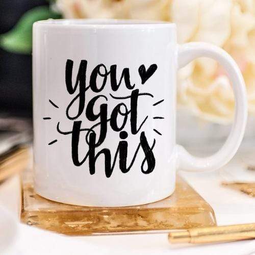 Magenta Shadow Home & Garden You Got This Mug, Inspirational Coffee Mug, Funny