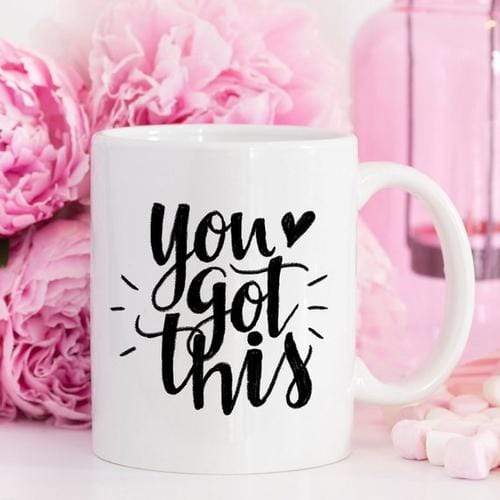 Magenta Shadow Home & Garden You Got This Mug, Inspirational Coffee Mug, Funny