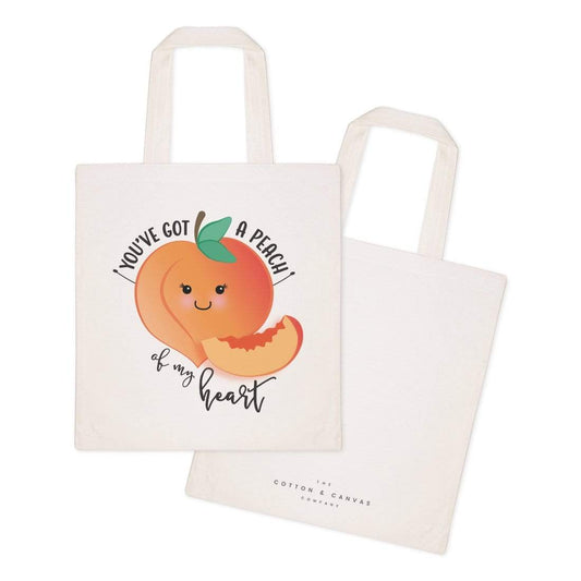 Turquoise Andromeda Totes & Beach Bags You've Got a Peach of My Heart Tote Bag